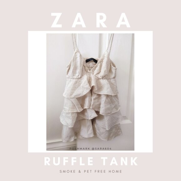 Ruffle Silk-Cotton Tank - 5 tops for $40 - Picture 1 of 10